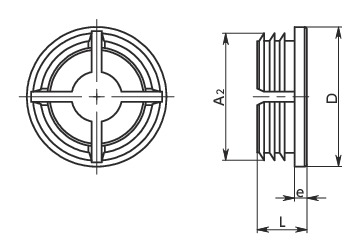 UCA管用盖寸法図