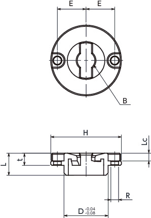 NQTBS-GL快速夹紧紧固件用凸轮基座寸法図