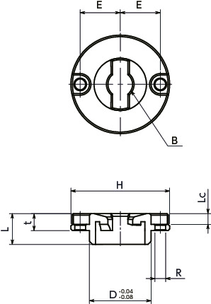 NQTBS快速夹紧紧固件用凸轮基座寸法図