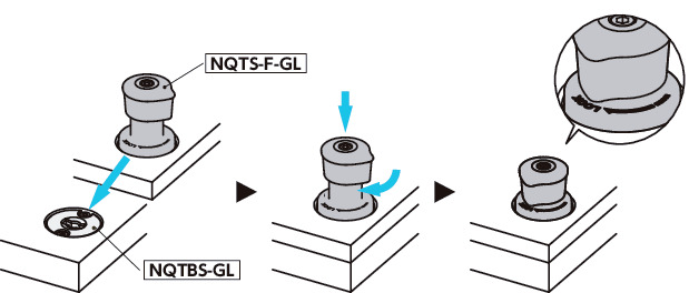 NQTS-F-GL快速夹紧紧固件 - 旋钮操作 - 自由滑动