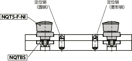 NQTS-F-NI快速夹紧紧固件 - 旋钮操作 - 自由滑动