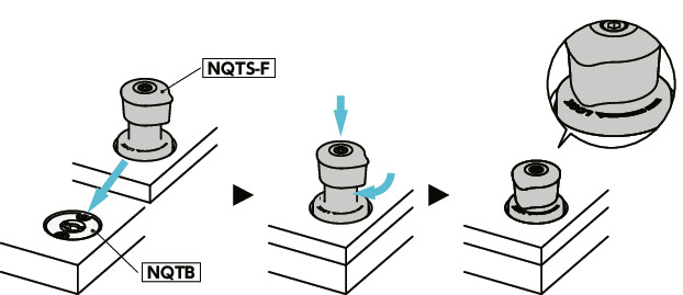 NQTS-F快速夹紧紧固件 - 旋钮操作 - 自由滑动