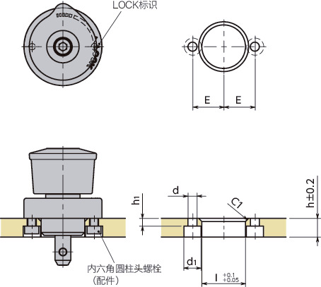 NQTS-GL快速夹紧紧固件 - 旋钮操作 - 标准