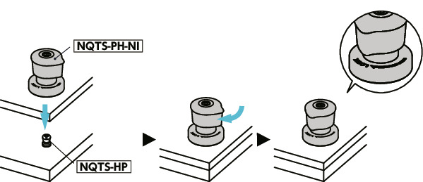NQTS-PH-NI快速夹紧紧固件 - 旋钮操作 - 销固定