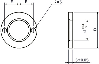 NQTS-SPCR快速夹紧紧固件用间隔体寸法図