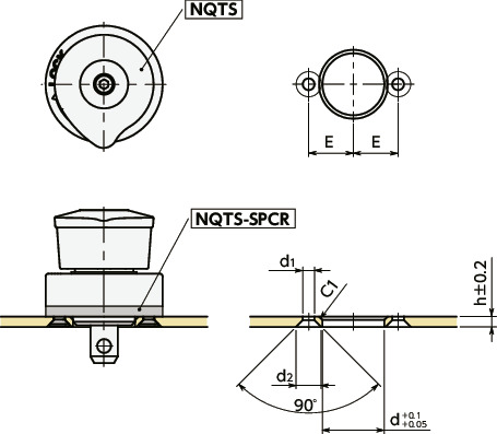 NQTS-SPCR快速夹紧紧固件用间隔体