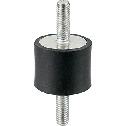 橡胶缓冲器 - 带螺丝（两侧外螺纹）