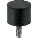 橡胶缓冲器 - 带螺丝（单侧外螺纹）
