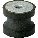 橡胶缓冲器 - 带螺丝 - 缩颈形（两侧内螺纹）