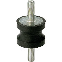 橡胶缓冲器 - 带螺丝 - 缩颈形（两侧外螺纹）