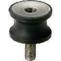 FGBES-10-10-8-M4-ES-55 橡胶缓冲器 - 带螺丝 - 缩颈形（单侧内螺纹、单侧外螺纹）