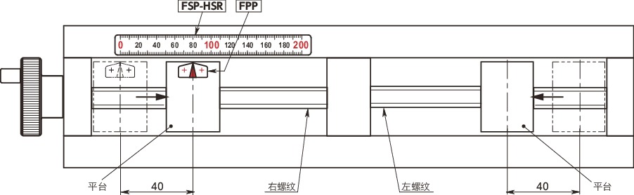 FSP-HSR刻度板（横向） - 1/2比例尺刻度