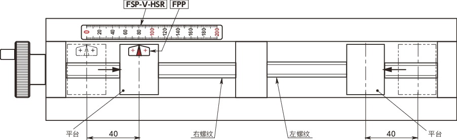 FSP-V-HSR刻度板（纵向） - 1/2比例尺刻度