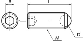 SCS-BR夹紧螺丝 - 特殊材质整球型寸法図