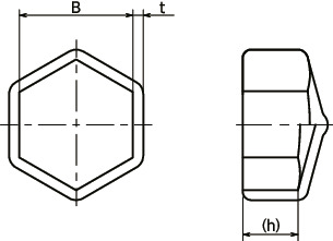 SCHCL六角螺栓头用盖帽寸法図