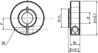 NSCS-CB固定轴环 - 轴承固定用 - 夹紧型寸法図