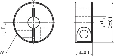 NSCS-M固定轴环 - 夹紧型寸法図