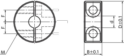 NSCSS-M固定轴环 - 分离型寸法図