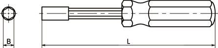 SRD磁性螺丝刀寸法図