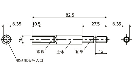 SKABA螺丝批头接头寸法図