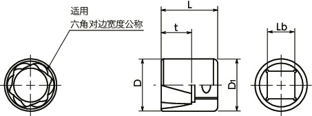 SKEK六角型受损螺丝拆卸套筒 寸法図